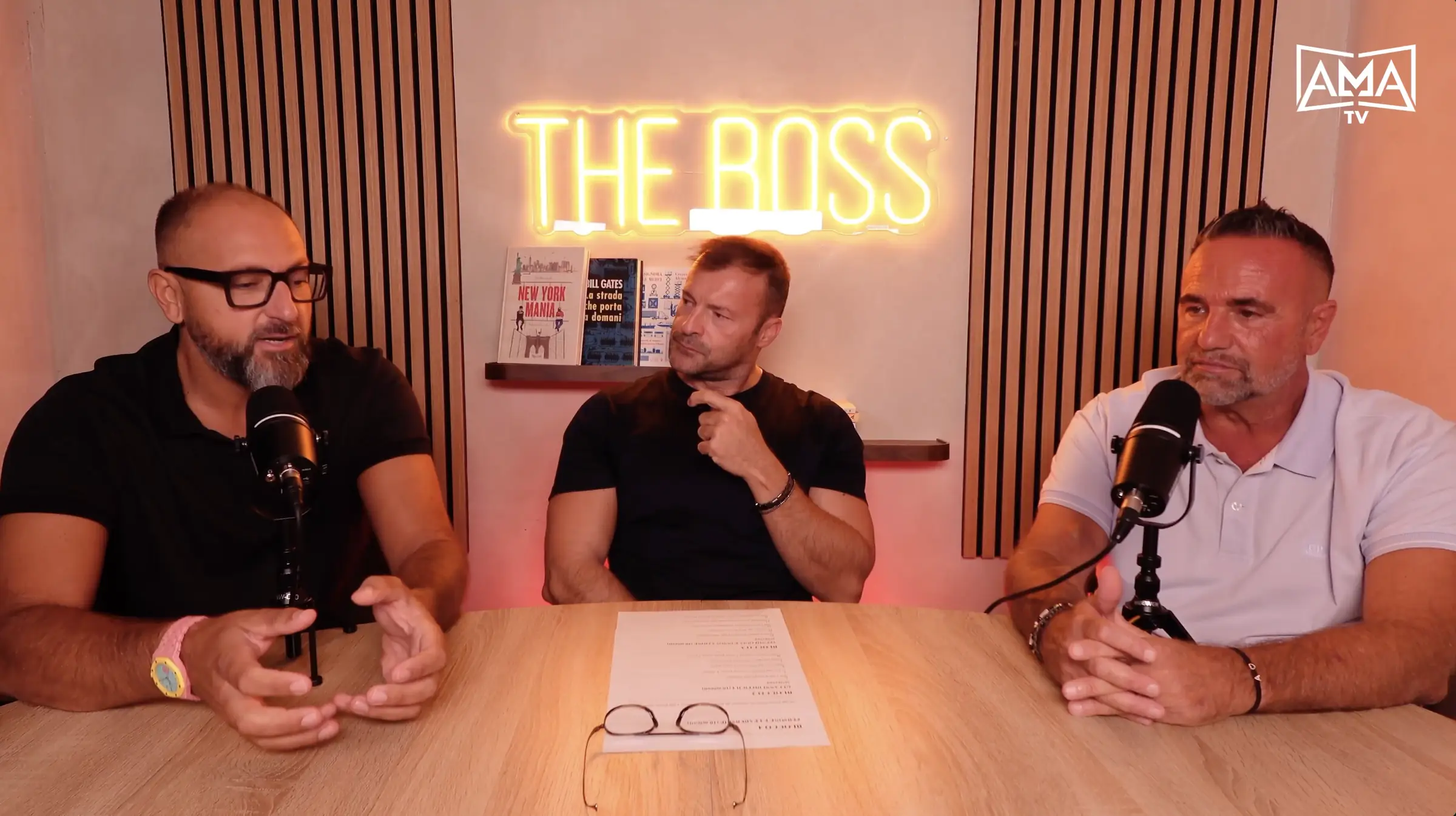 Lo studio di The Boss durante una puntata